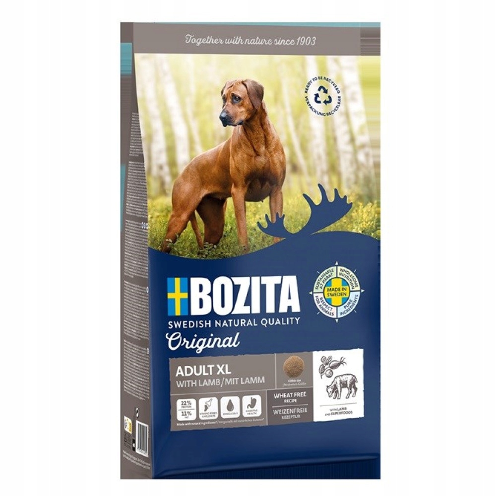 Suché krmivo pro psy Bozita Original Adult XL s jehněčím masem 12 kg