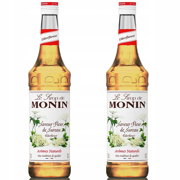 2x Syrop smakowy Monin Elder Flower Kwiat czarnego bzu do kawy 700 ml
