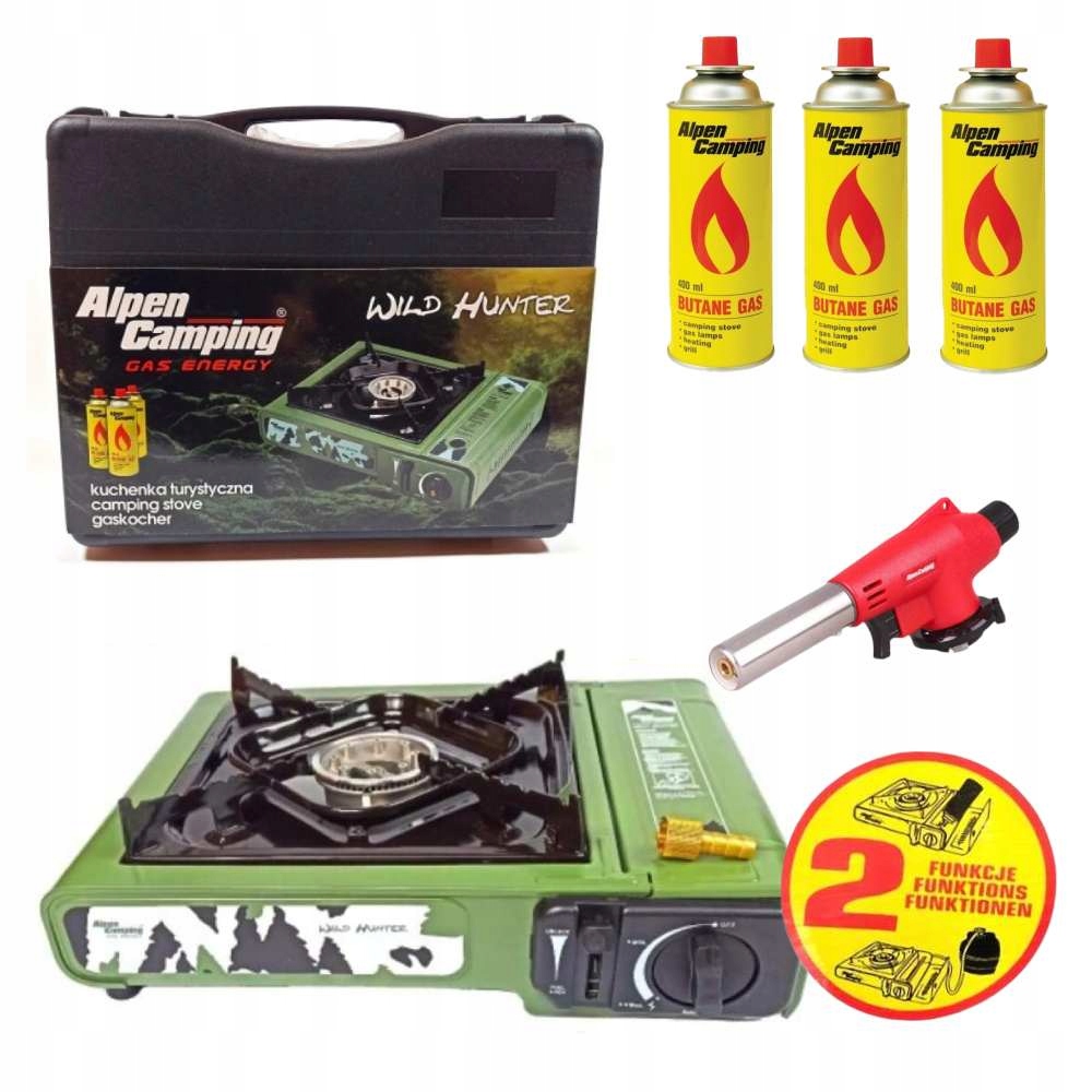 Kempingový vařič 3 kartuše hořák