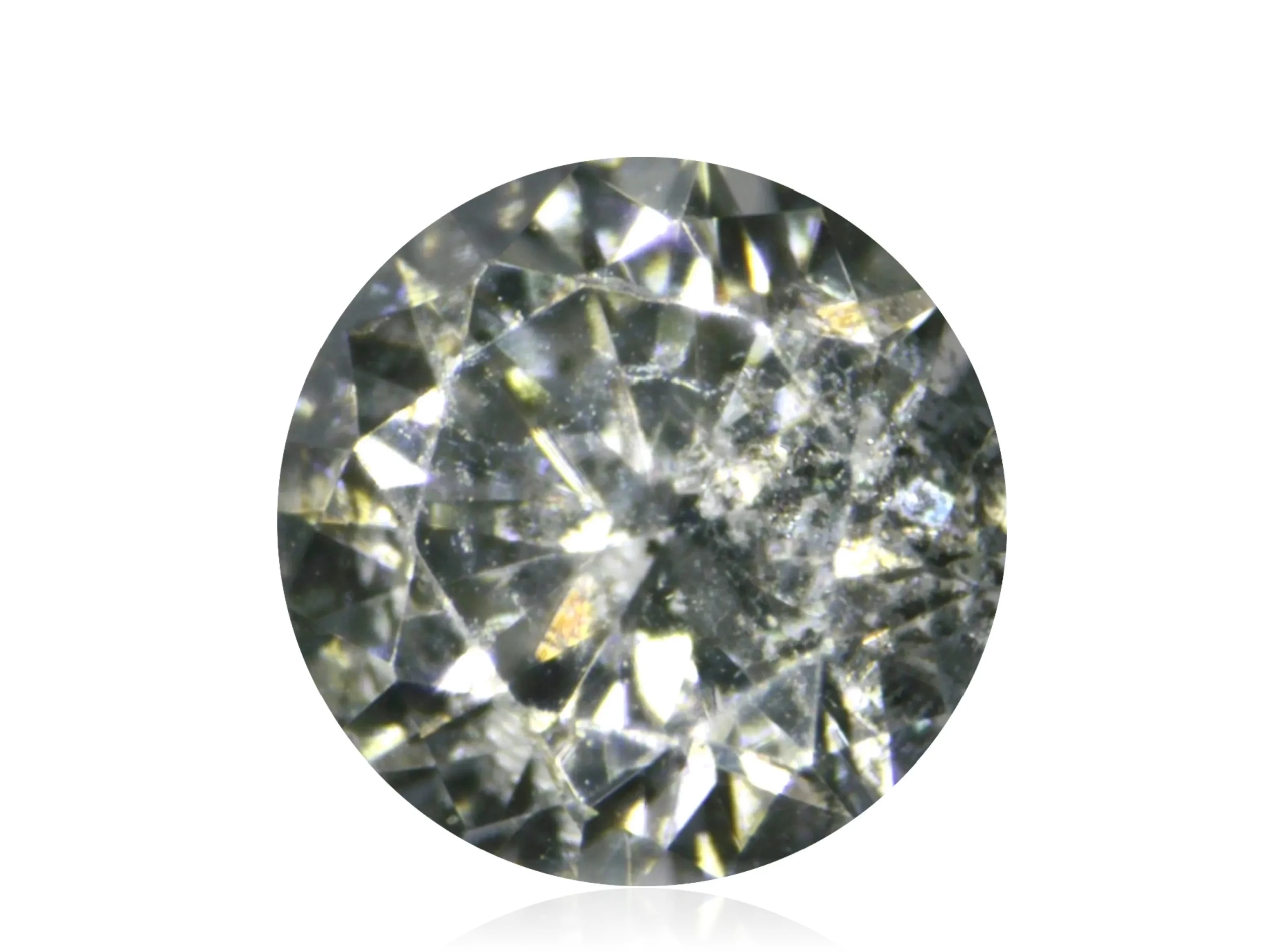 Přírodní Diamant 0.02ct Zelený Briliant I2 eCertifikát Wbd
