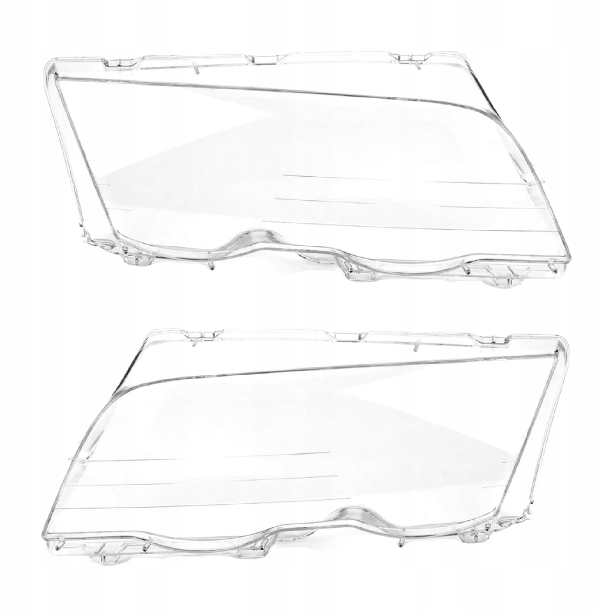 Bmw 3 E46 1998-2001 Krytky Skla Světlometů Lampy Přední Sada Pravá Levá