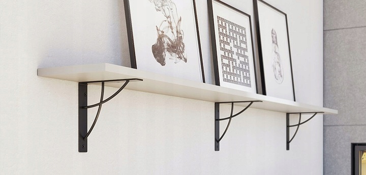 Półka wisząca ścienna loft industrial biały mat 52 Liczba poziomów 1