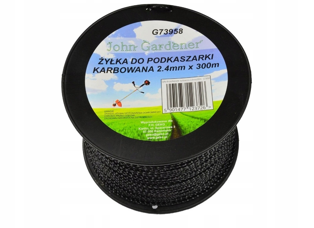 

Żyłka Tnąca Podkaszarki Kosy Karbowana 2,4MM 300M