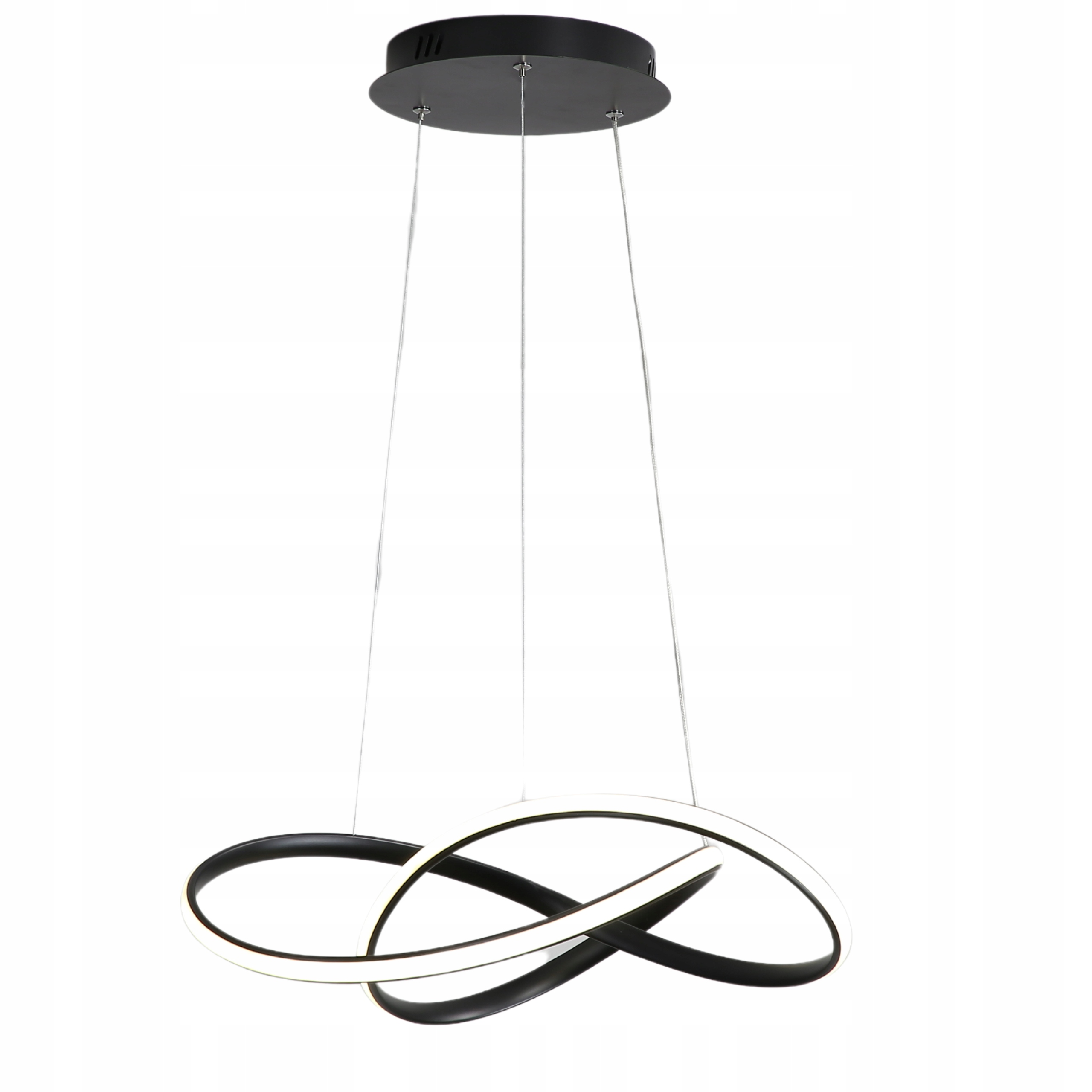 Závěsná lampa Stropní Svítidlo 3000/4000/6500K 50 cm černá, integrovaný Led zdroj