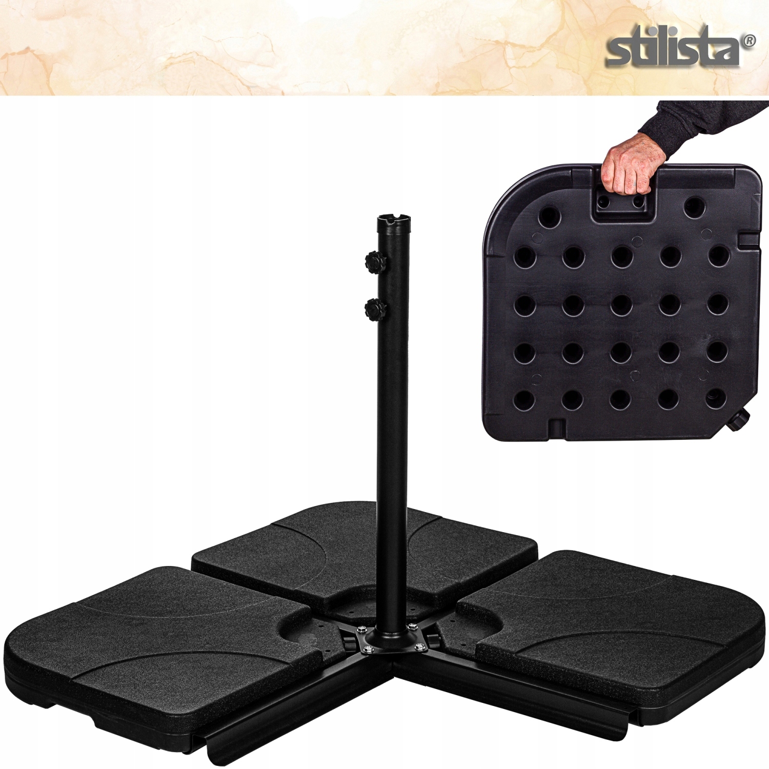 STOJAK PODSTAWA POD PARASOL OGRODOWY OBCIĄŻNIK Długość 50 cm