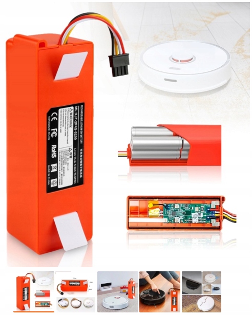 Ultra Prostorná Baterie Akumulátor Pro Xiaomi Roborock s50 s51 s55 14,4V