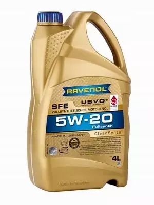 RAVENOL SFE 5W20 CLEANSYNTO ACEA A5/B5 API SP 4L Pojemność opakowania 4 l