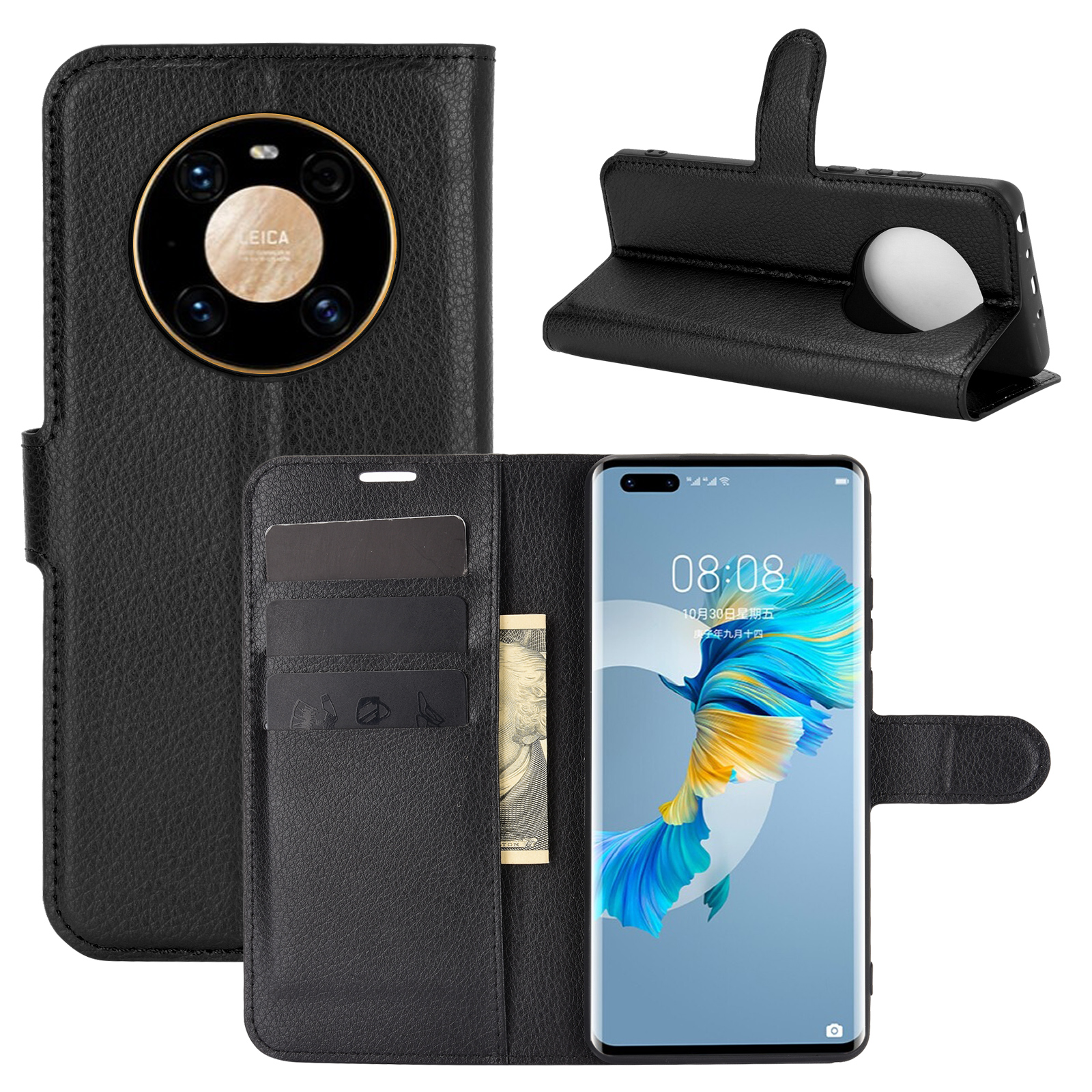 

Etui Case Portfel Litchi Do Huawei Mate 40 Pro