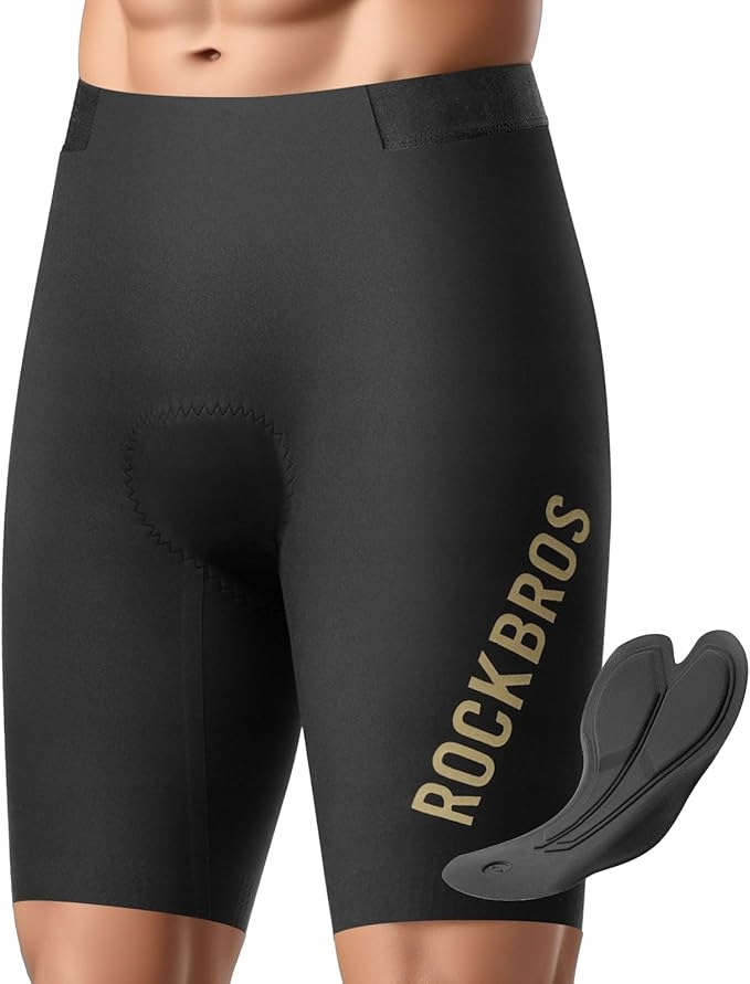 Rockbros Męskie Spodenki Rowerowe Bezszwowe Z Wyściółką 3D ASIA/3XL EU/2XL