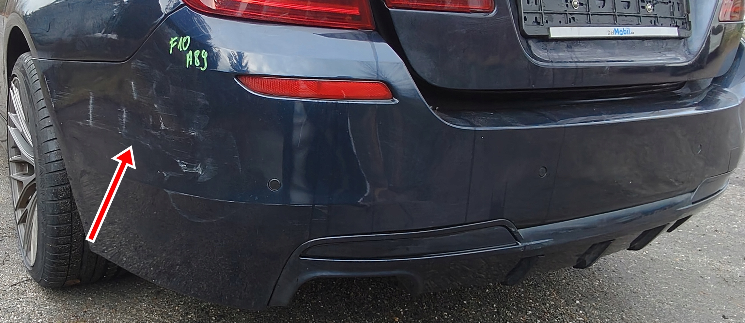 BMW F10 14R bumper rear part PDC A89