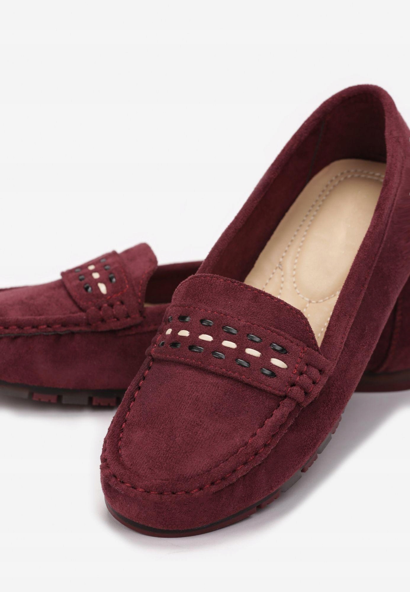 

Renee Bordowe Mokasyny damskie 37 Ekozamsz Casual