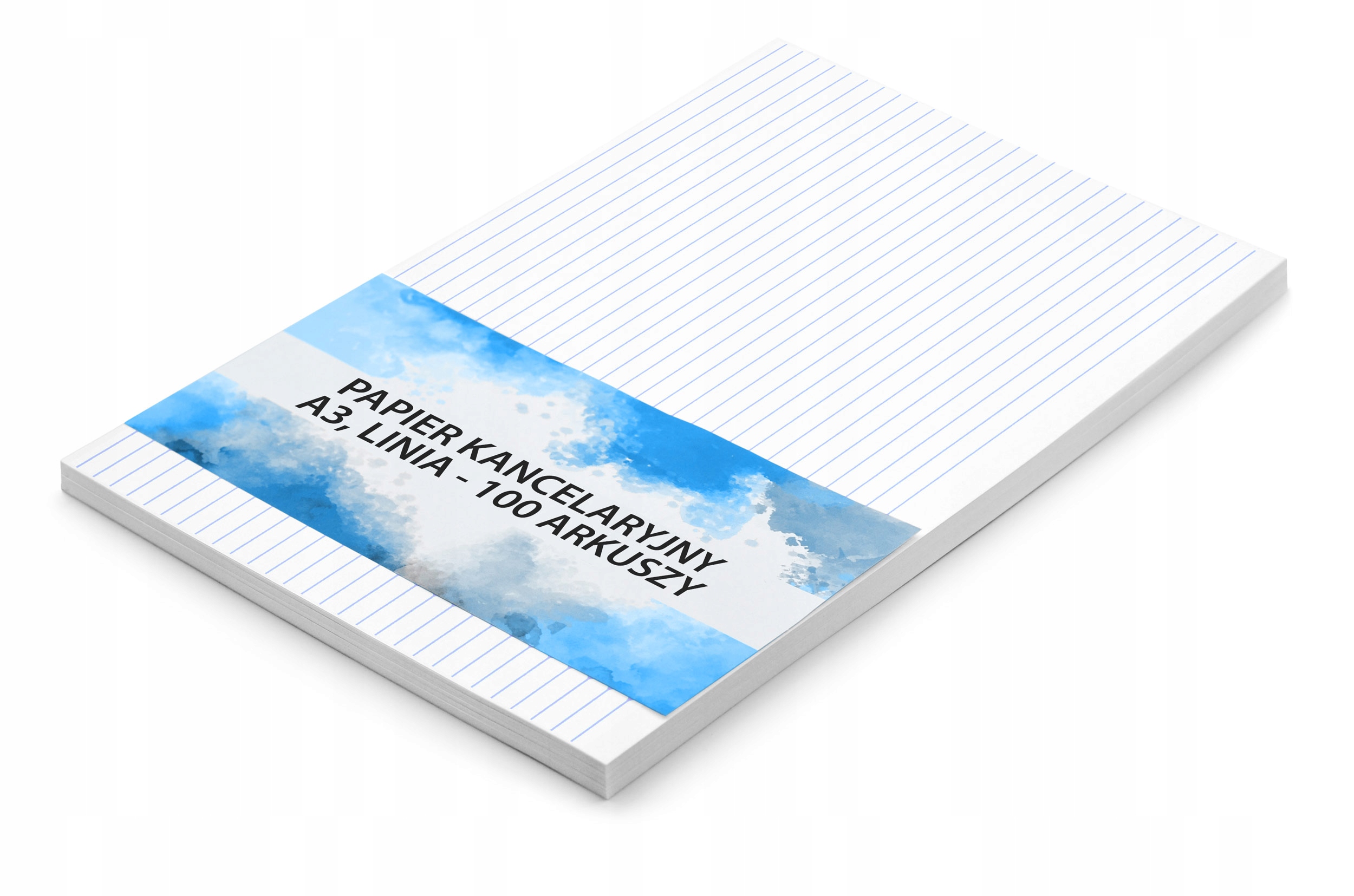 

Papier kancelaryjny A3 biały w linię 100 ark linia