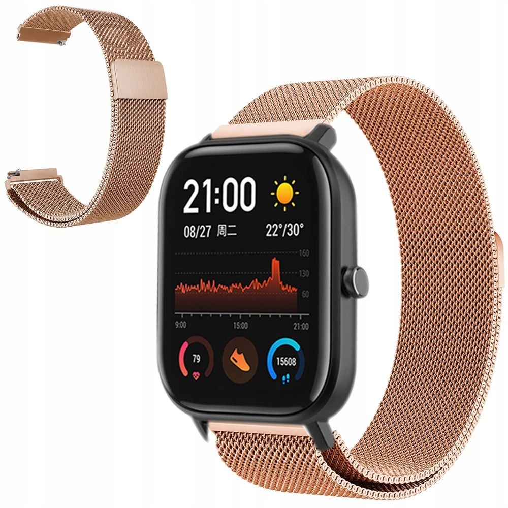 Xiaomi Amazfit Gts Pasek Siatka Milanese Rose Gold Telefony Smartfony I Akcesoria Allegro Pl