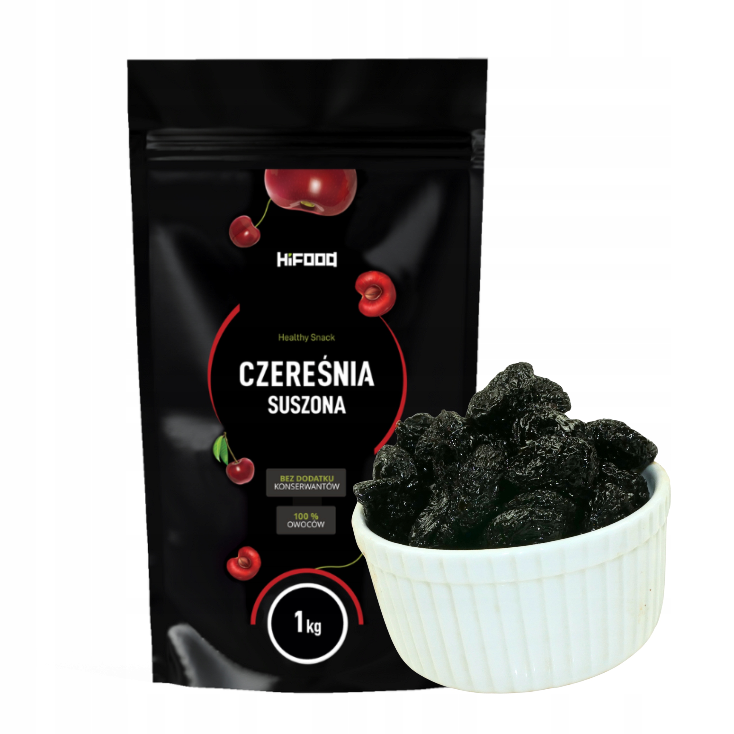 Czereśnie Suszone Całe Naturalne 1 kg HiFOOD