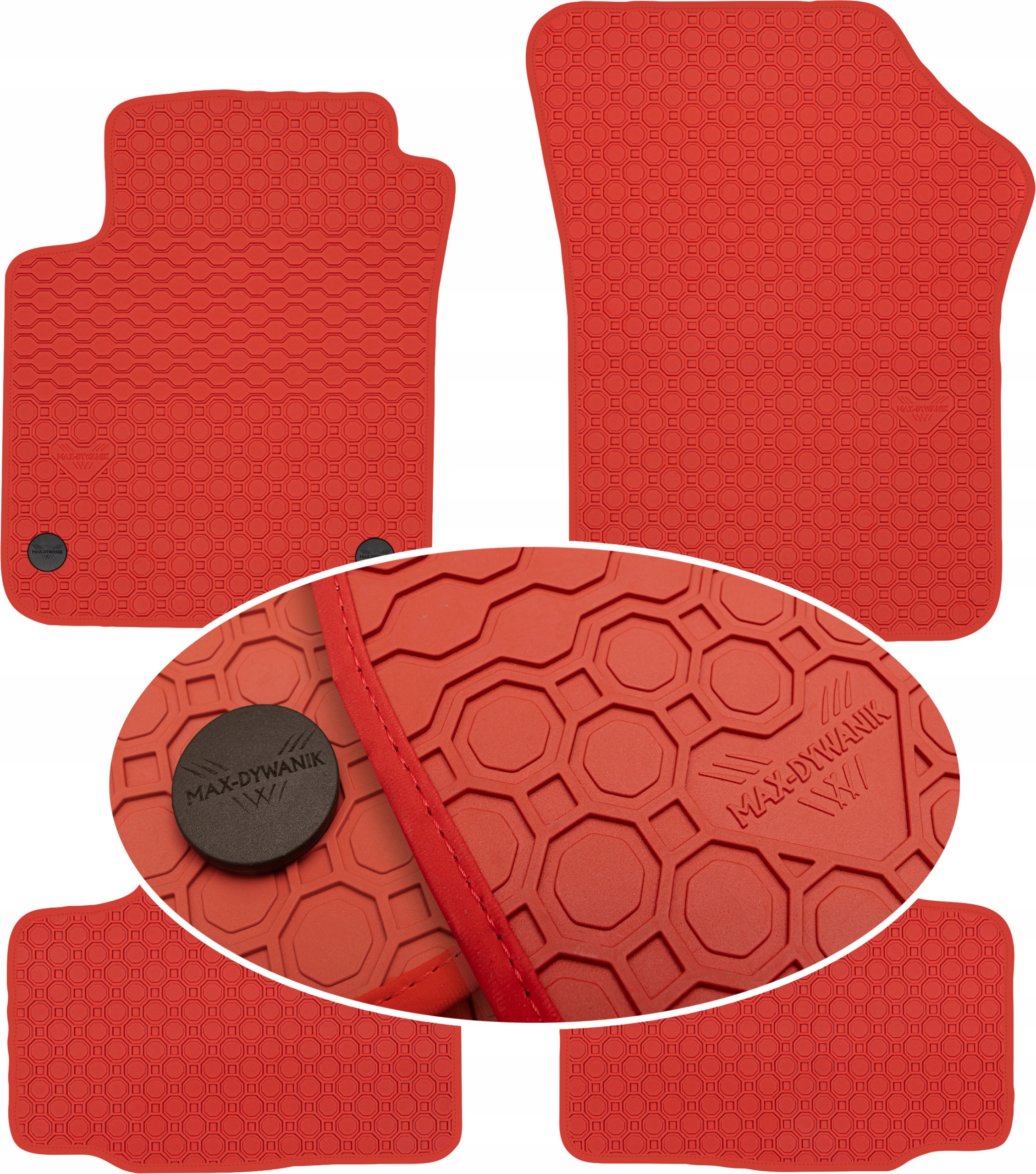 Podlahové rohože Seat Mii 2011-2019 Červené