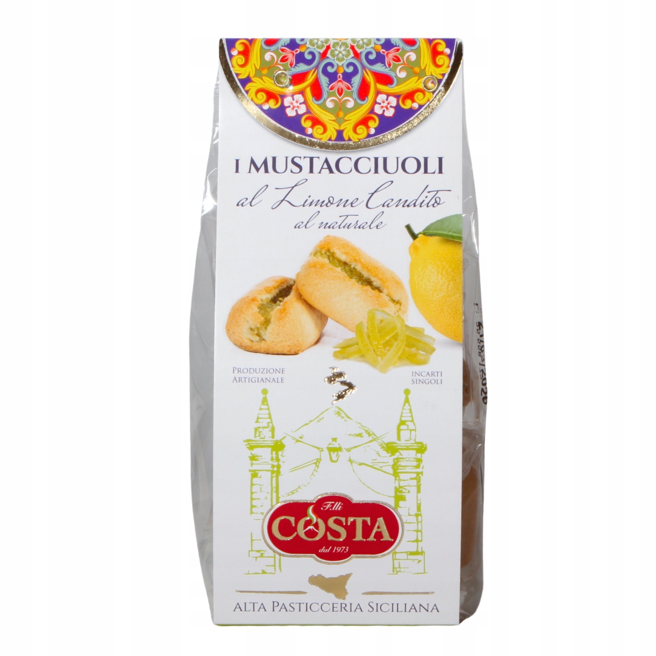 Levně 4x Costa Dolci Italské křehké sušenky s citronovou náplní Sicílie 120g