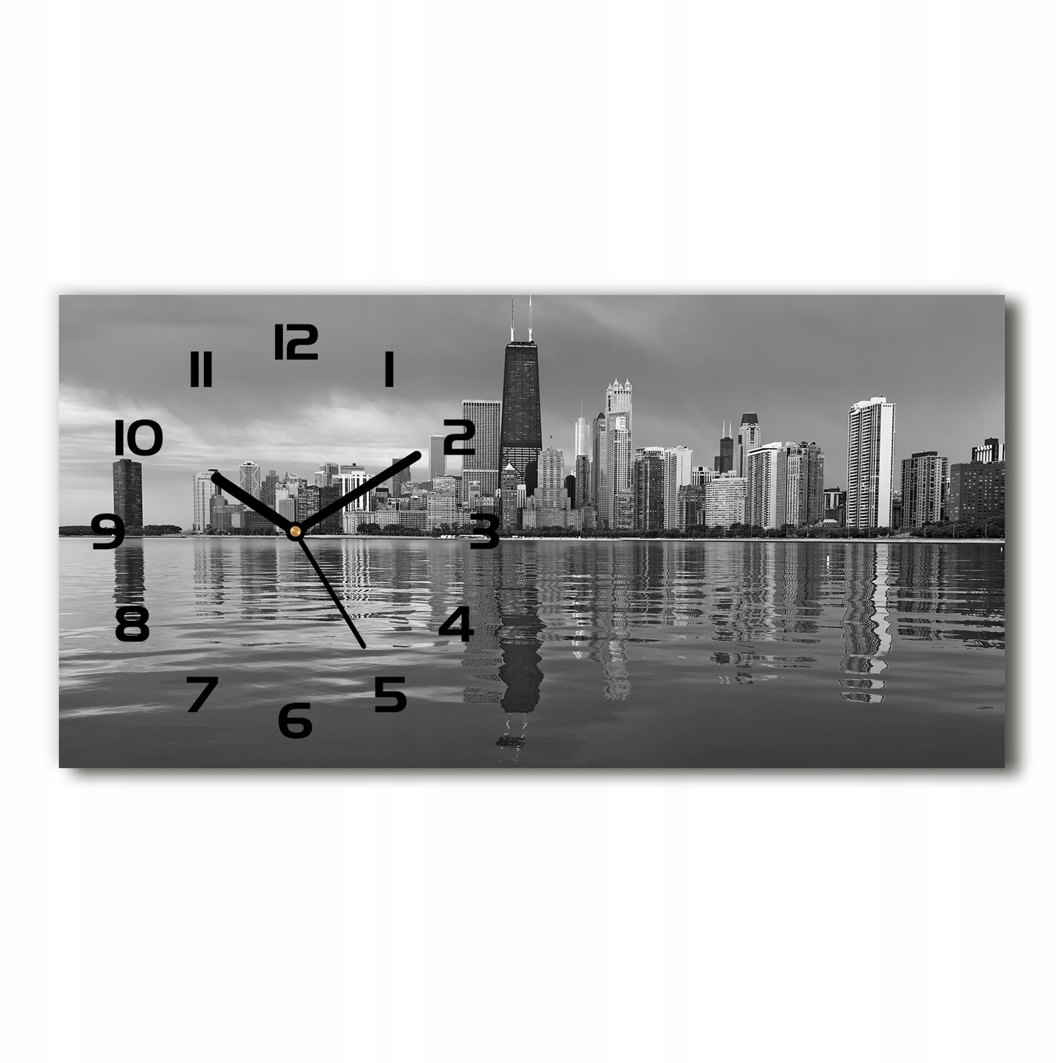 

Nowoczesny szklany zegar ścienny Chicago 60x30 cm