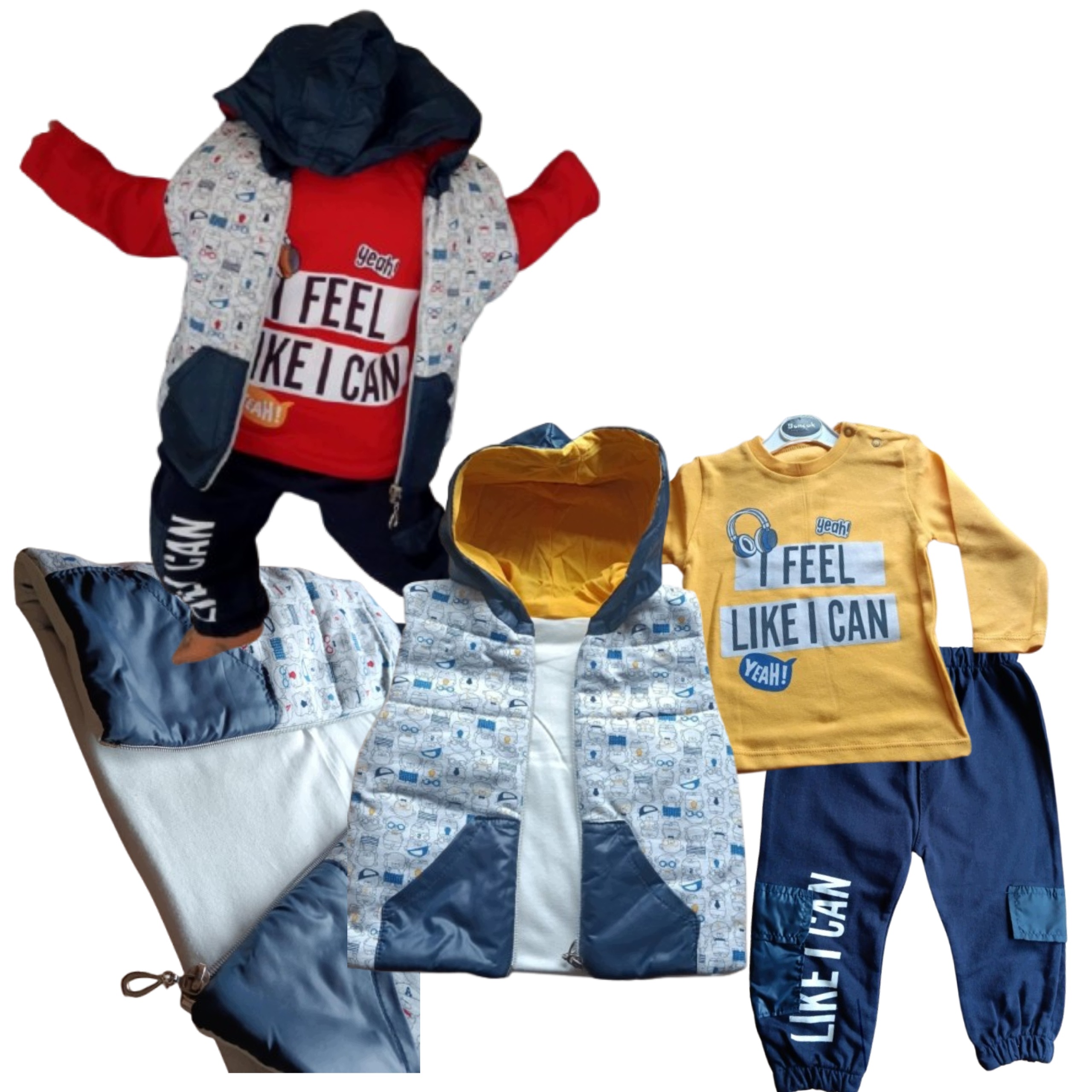 Komplet Chłopięcy 3-częściowy Bluza Spodnie I