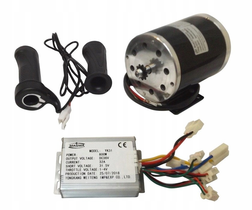 Silnik z łapami 36V 800W sterownik manetka napęd 1020