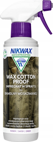 Nikwax Impregnat WAX COTTON PROOF Spray-On 300ml do bawełny woskowanej