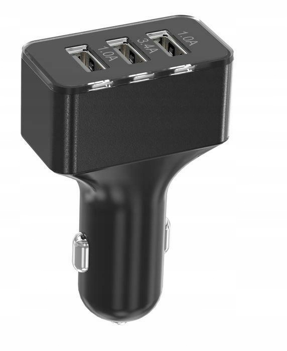ŁADOWARKA SAMOCHODOWA 68712 - 3 X USB 12/24V 3,4A 17W