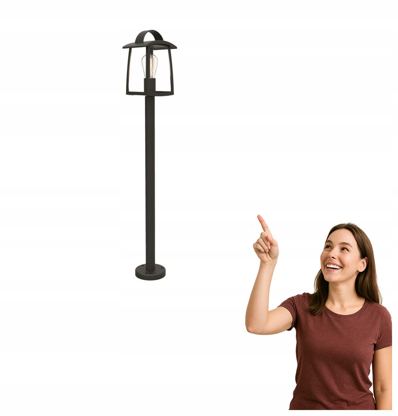 Záhradná stĺpiková lampa Kelsey Lutec