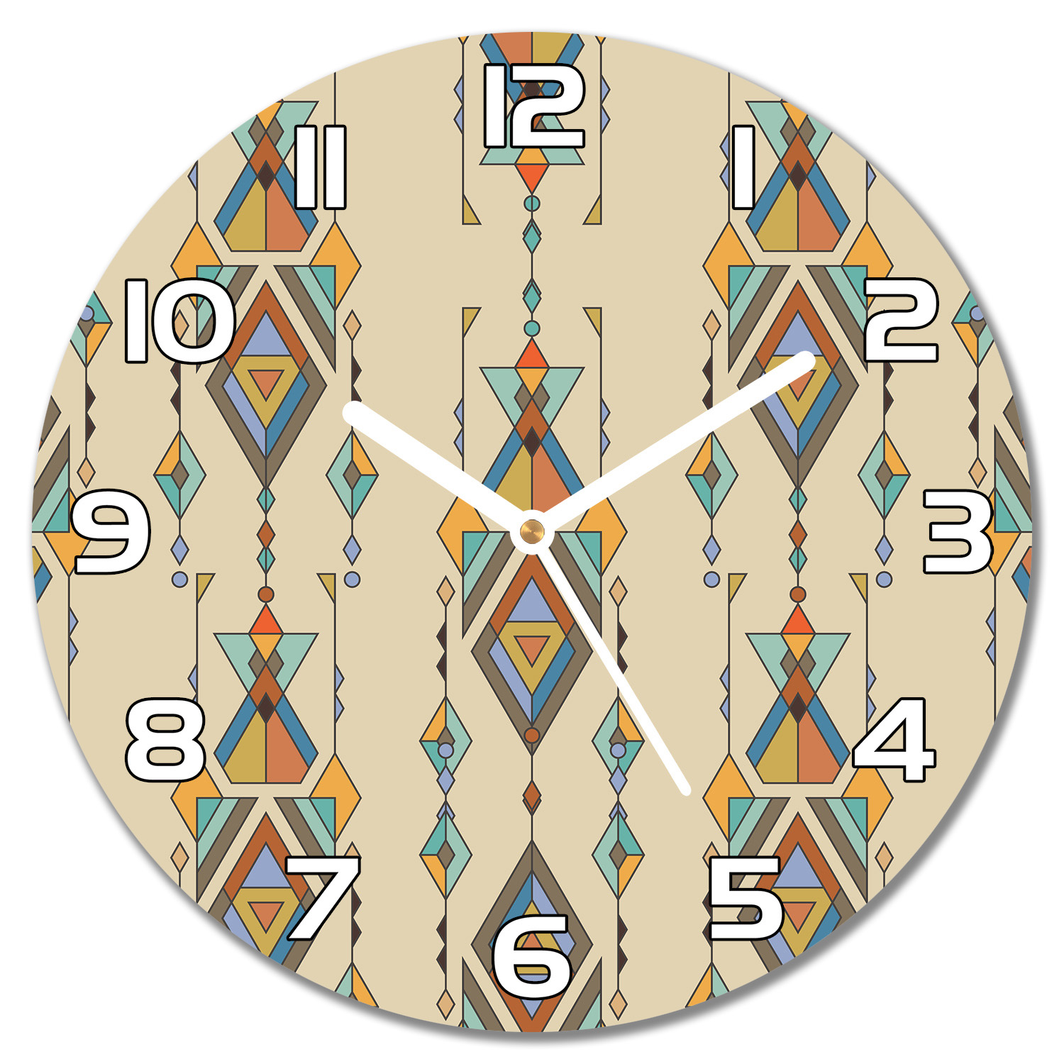 

Zegar ze szkła Nowoczesny wzór aztecki styl f30