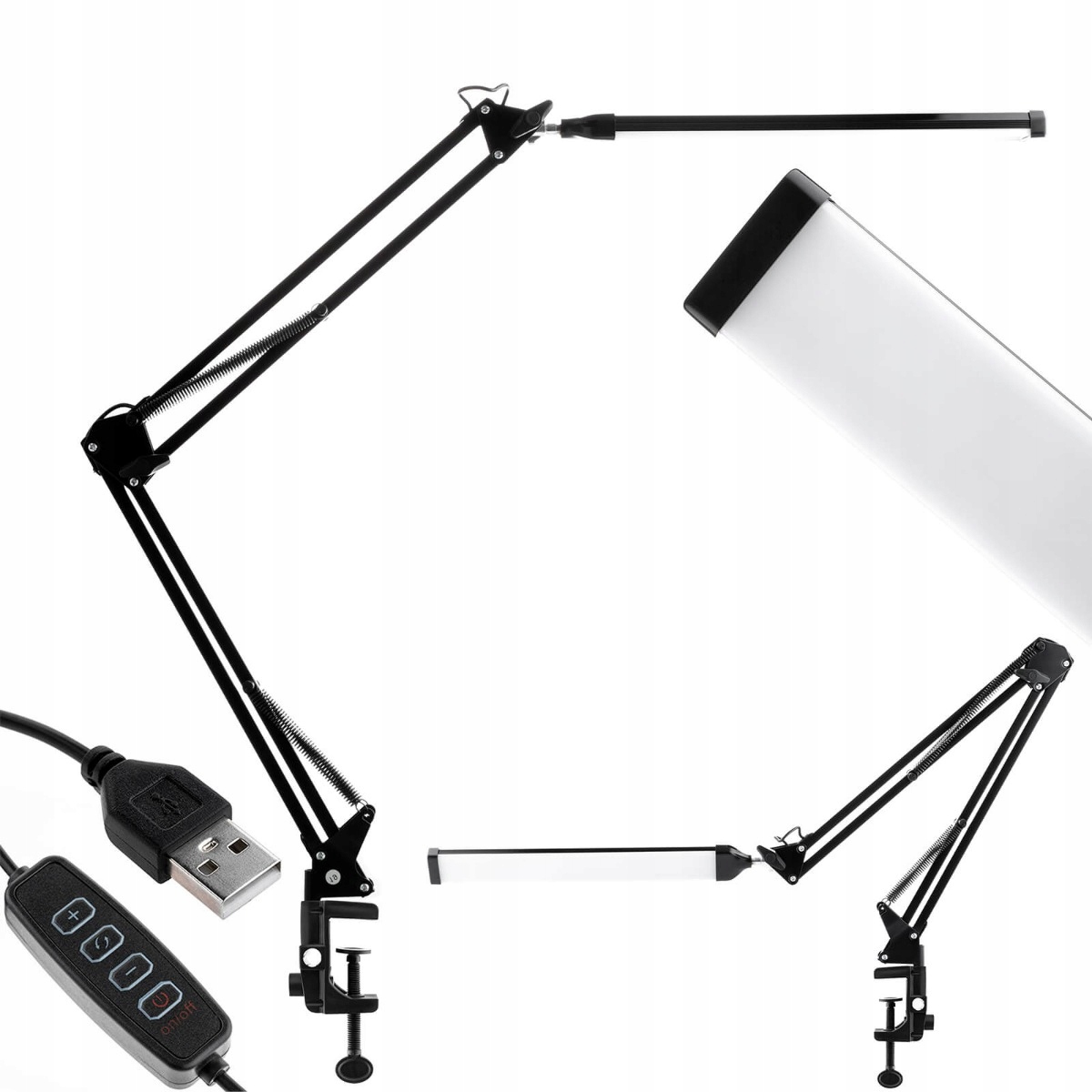 

Lampka Biurkowa Kreślarska Stołowa Led 12W Cct Usb