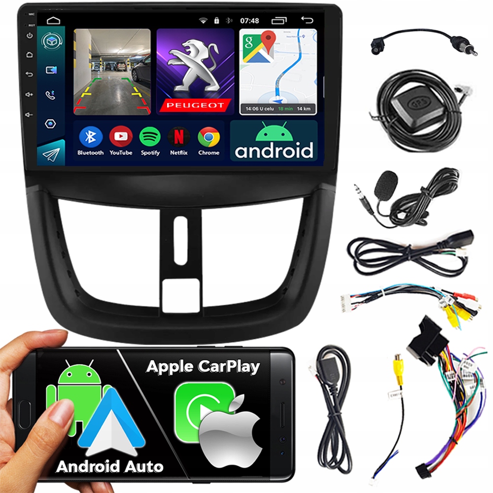 Autorádio 2DIN Ncs RS-305 Peugeot 207 2006-2013 Android Navigace