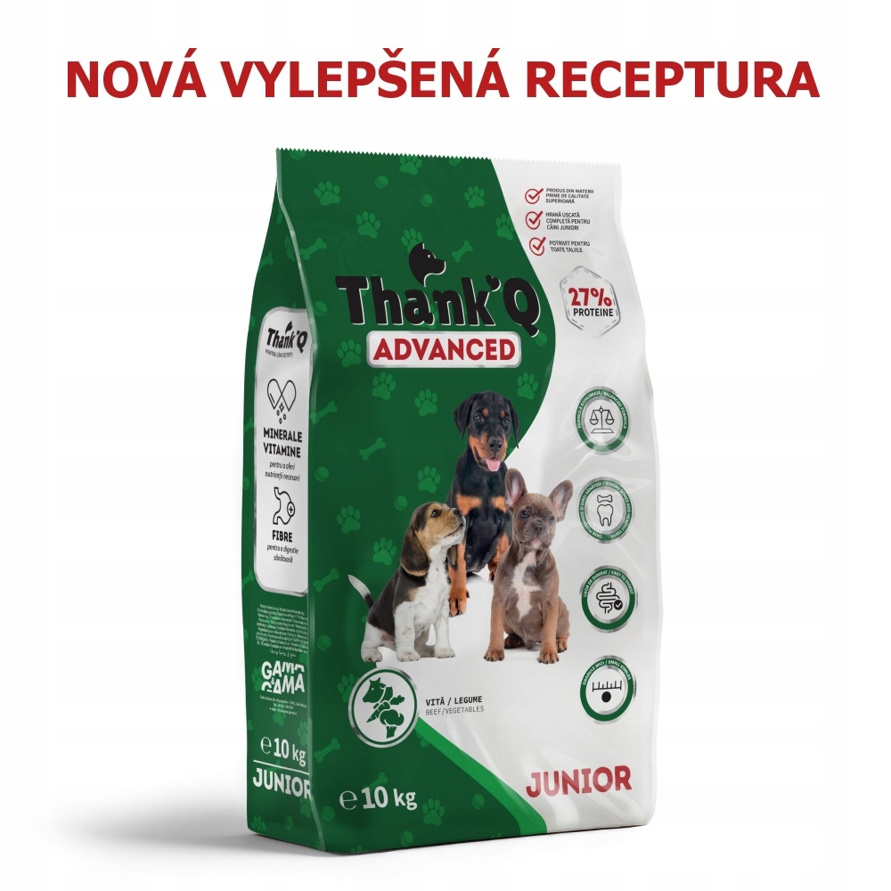 Levně Thank’Q Advanced Dog Junior Hovězí 10 kg