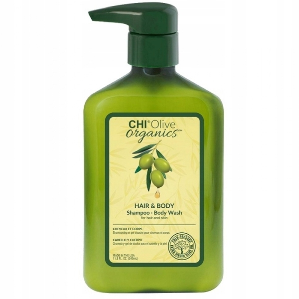 Farouk Chi Naturals Olive Hair & Body Gel na mytí vlasů a těla 340 ml