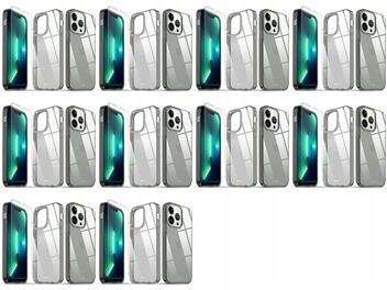 10 x Sada Pouzdro Tvrzené Sklo Pro Apple Iphone 13 Pro Kouřové Silné A2482