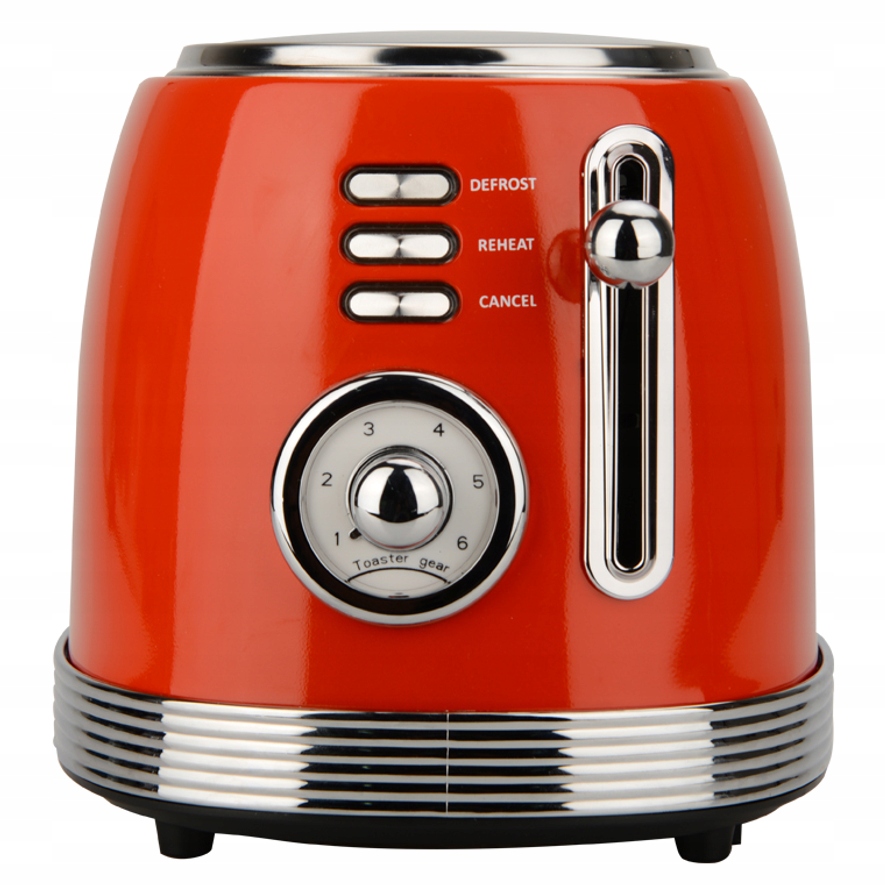 Toster Zilan Retro Bread Toaster czerwony 850 W