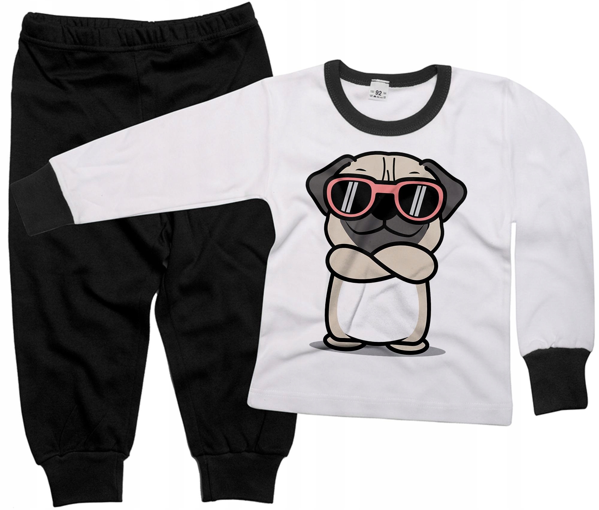 

Piżama Pug pies mops w okularach