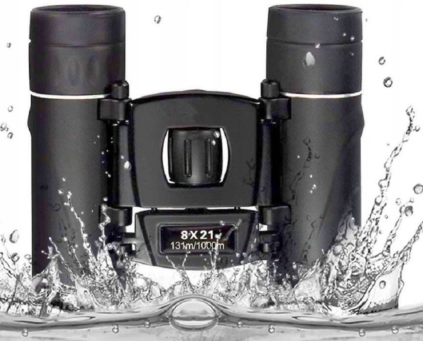 LORNETKA 8x21 TURYSTYCZNA SZKLANA OPTYKA + ETUI Materiał guma metal plastik szkło sznurek inny