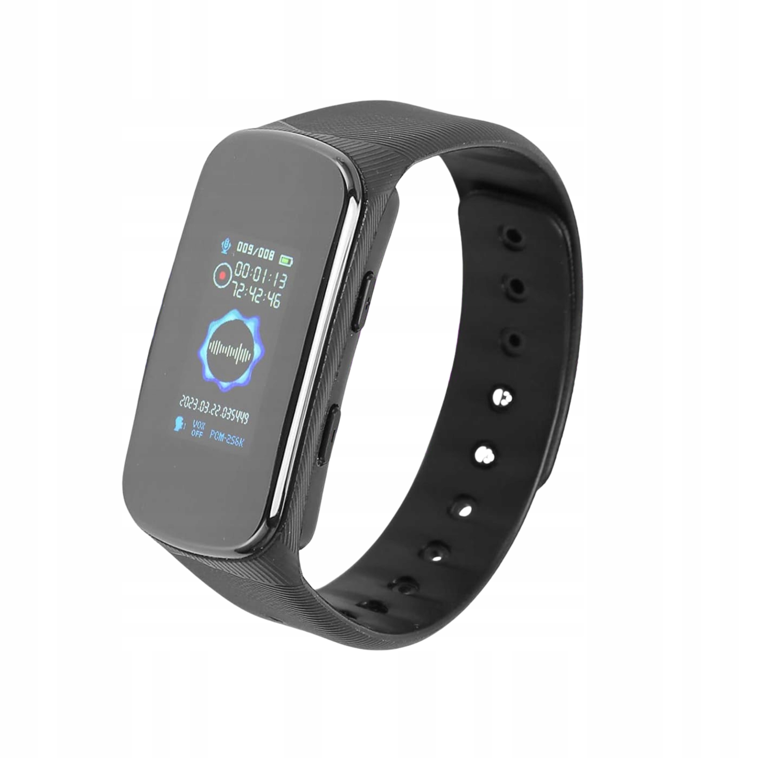 Hodinky s diktafonem Hifi MP3 16GB redukce šumu Vox digitální nahrávání