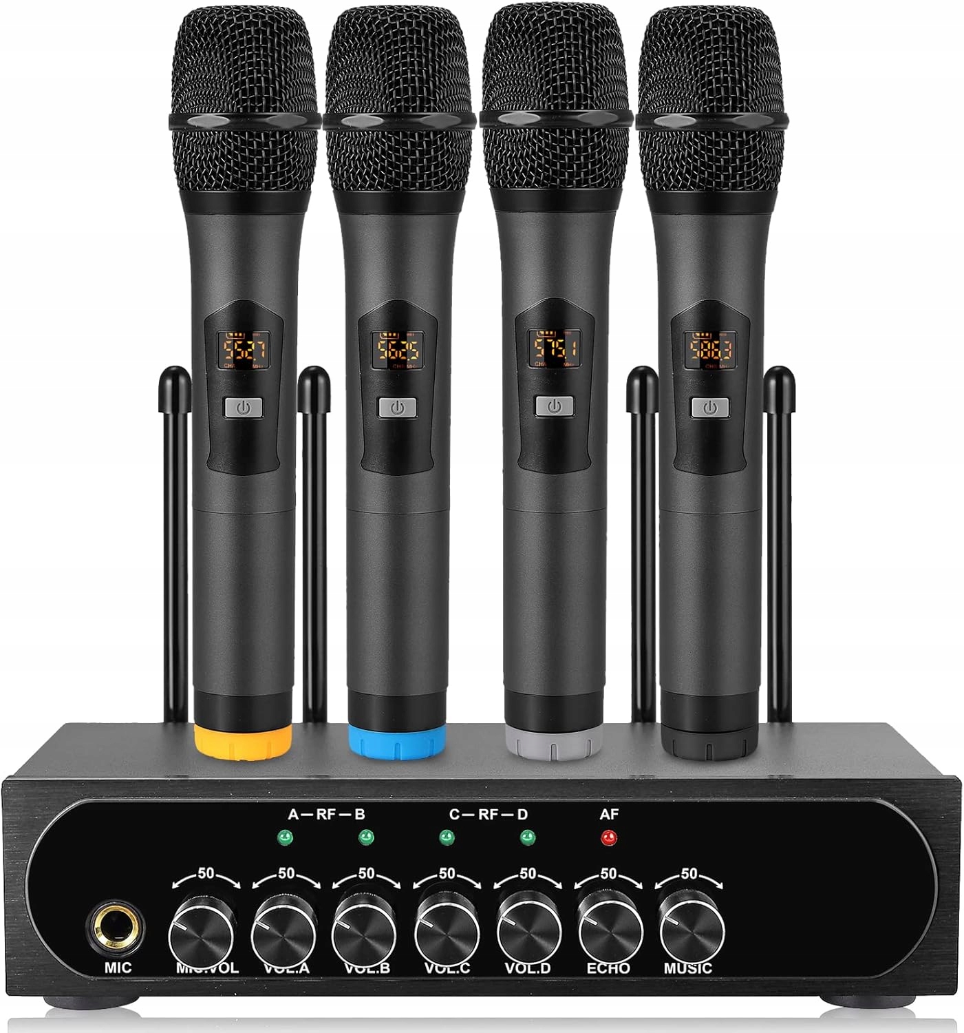 Mikrofónový Systém Linkfor VS591 Bezdrôtové Mikrofóny Uhf Karaoke 4PACK