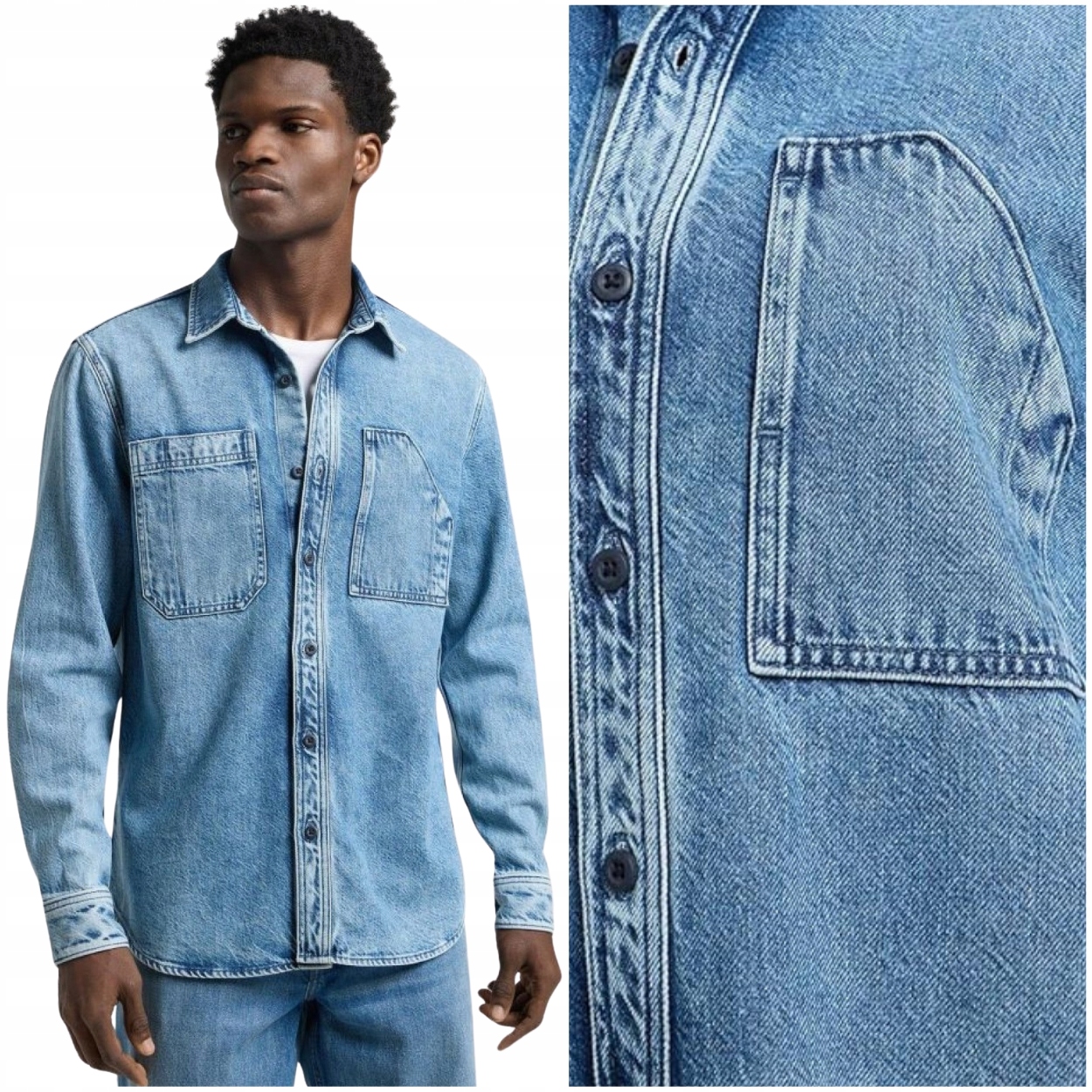 Lee Engineer Overshirt džínová bavlněná bunda košile katana S