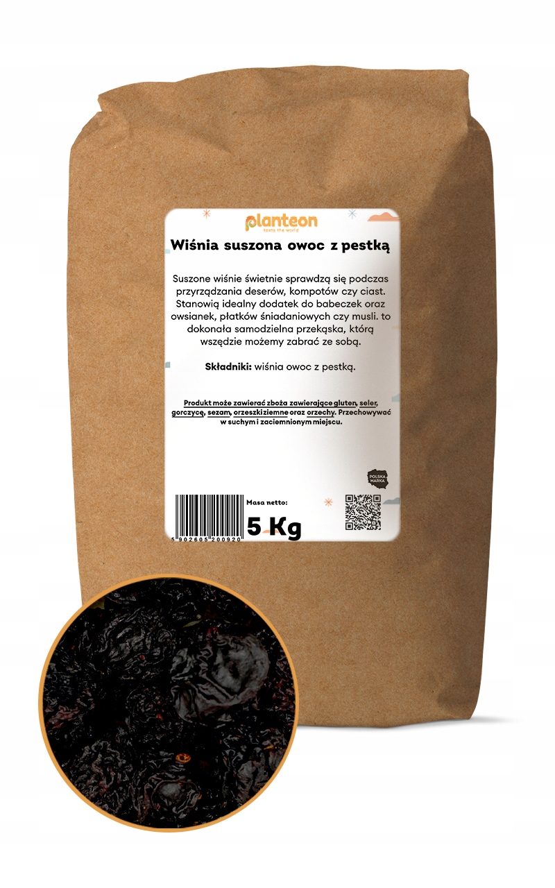 Levně Višeň sušené ovoce s peckou 5 kg do čajového kompotu pro likéry