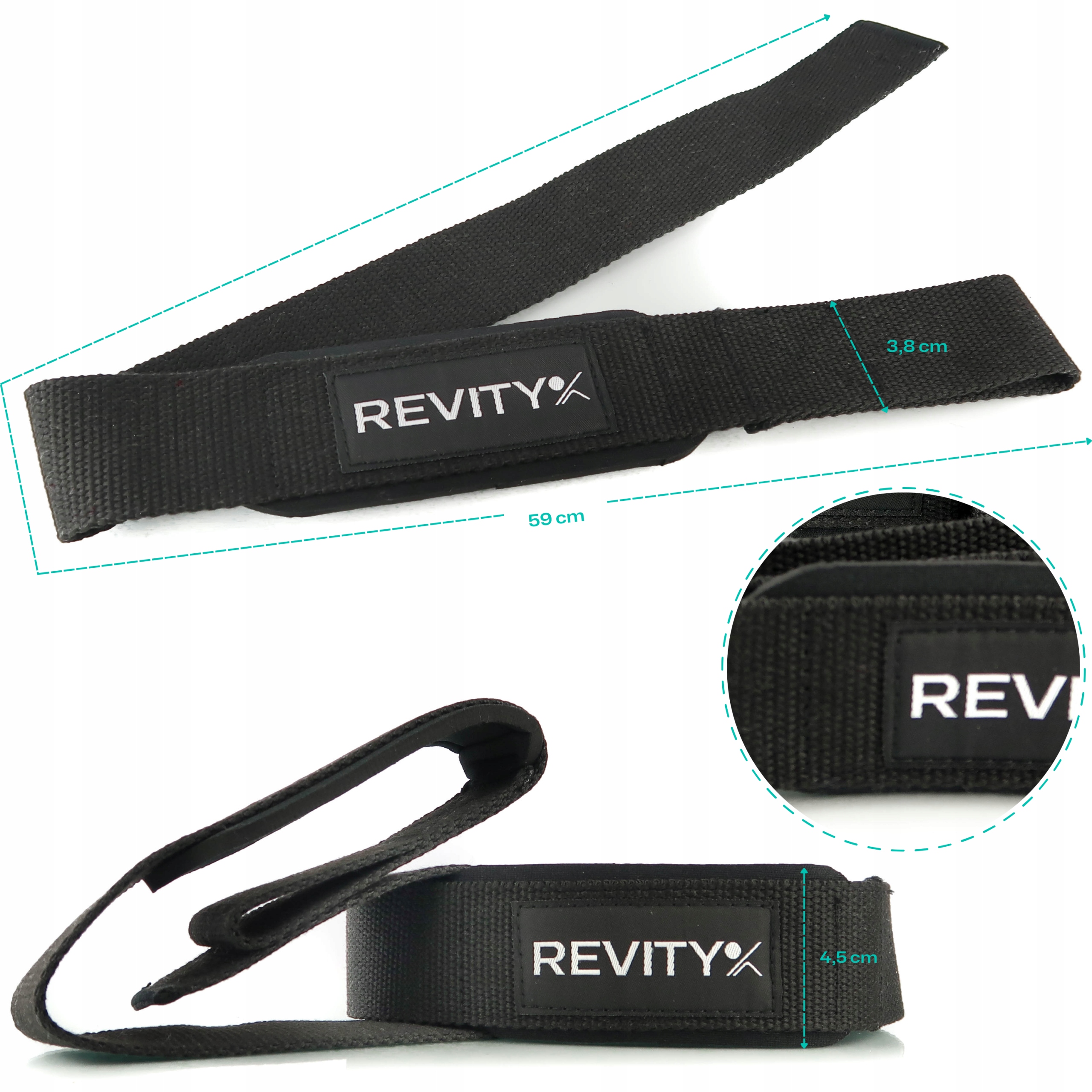 WYSOKIEJ JAKOŚCI PASKI DO MARTWEGO CIĄGU I ĆWICZEŃ POPRAWIAJĄCE CHWYT 2 SZT Model Paski do martwych ciągów