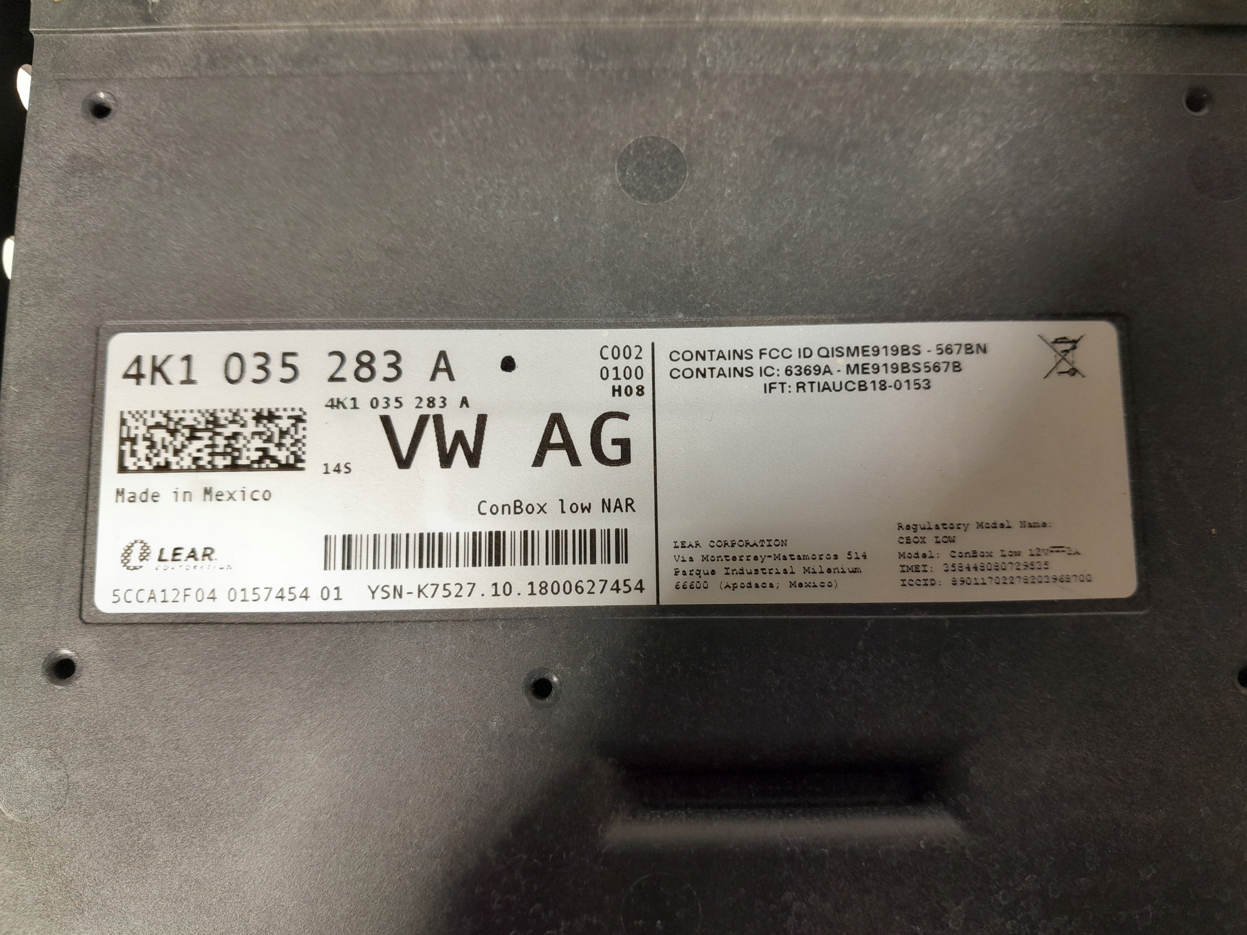 AUDI A4 B9 control unit WZYWANIA POMOCY 4K1035283A