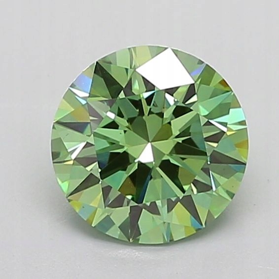 Diament laboratoryjny kolorowy 2.52ct ROUND Fancy Vivid Green VS2 (IGI)