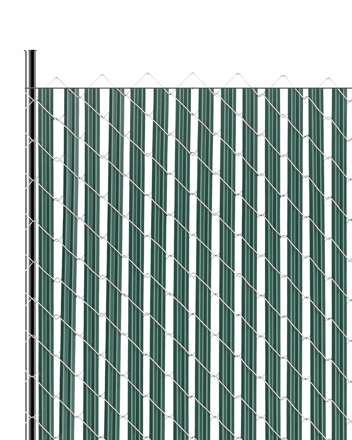 Vertikálne plotové lišty s krytom plotu, Uv panel, zelené, 113 cm, premium pro