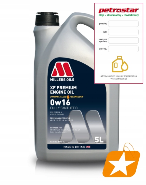 Millers Xf Premium 0W16 5L