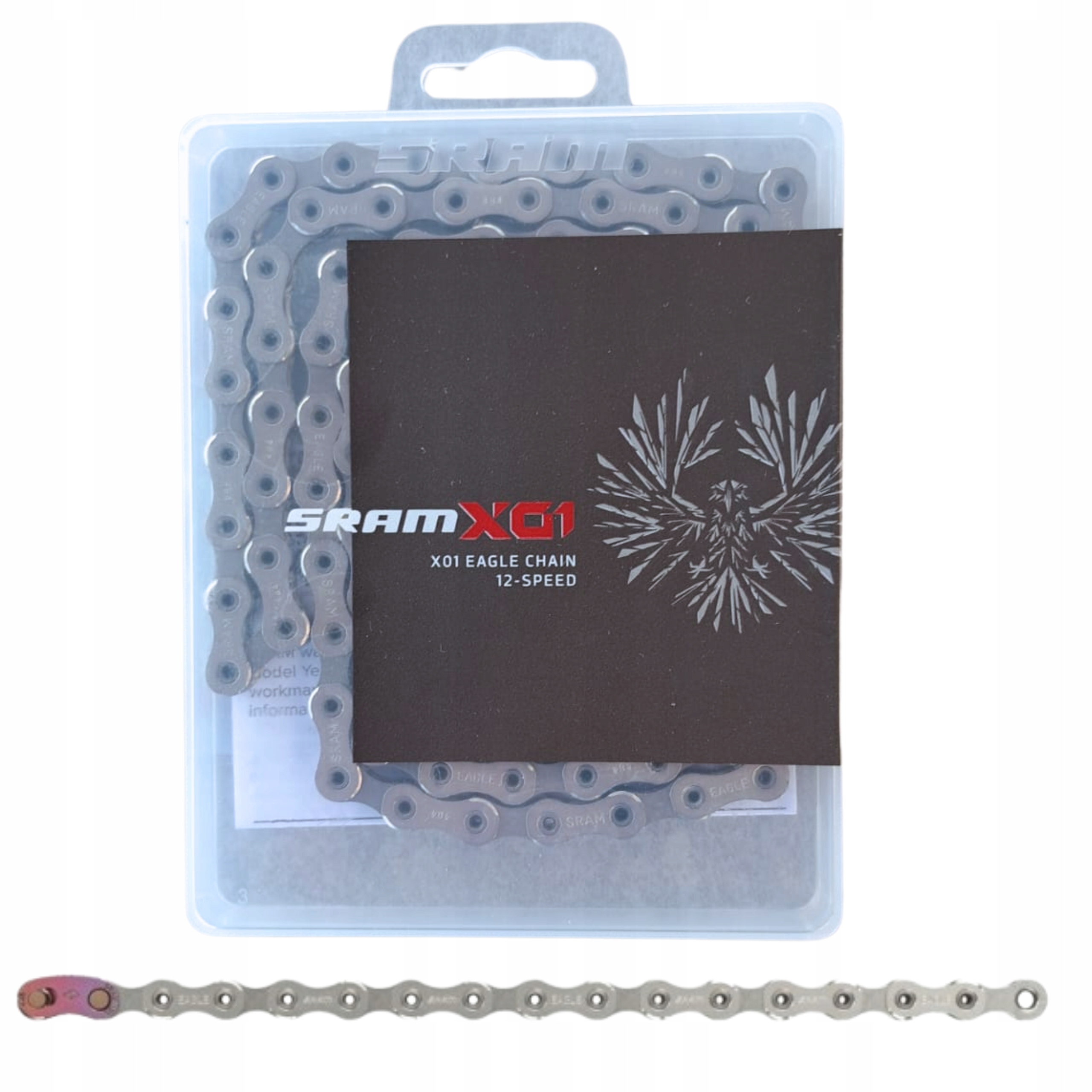 Łańcuch rowerowy Sram Pc X01 Eagle 12s 126 ogniw Spinka Box