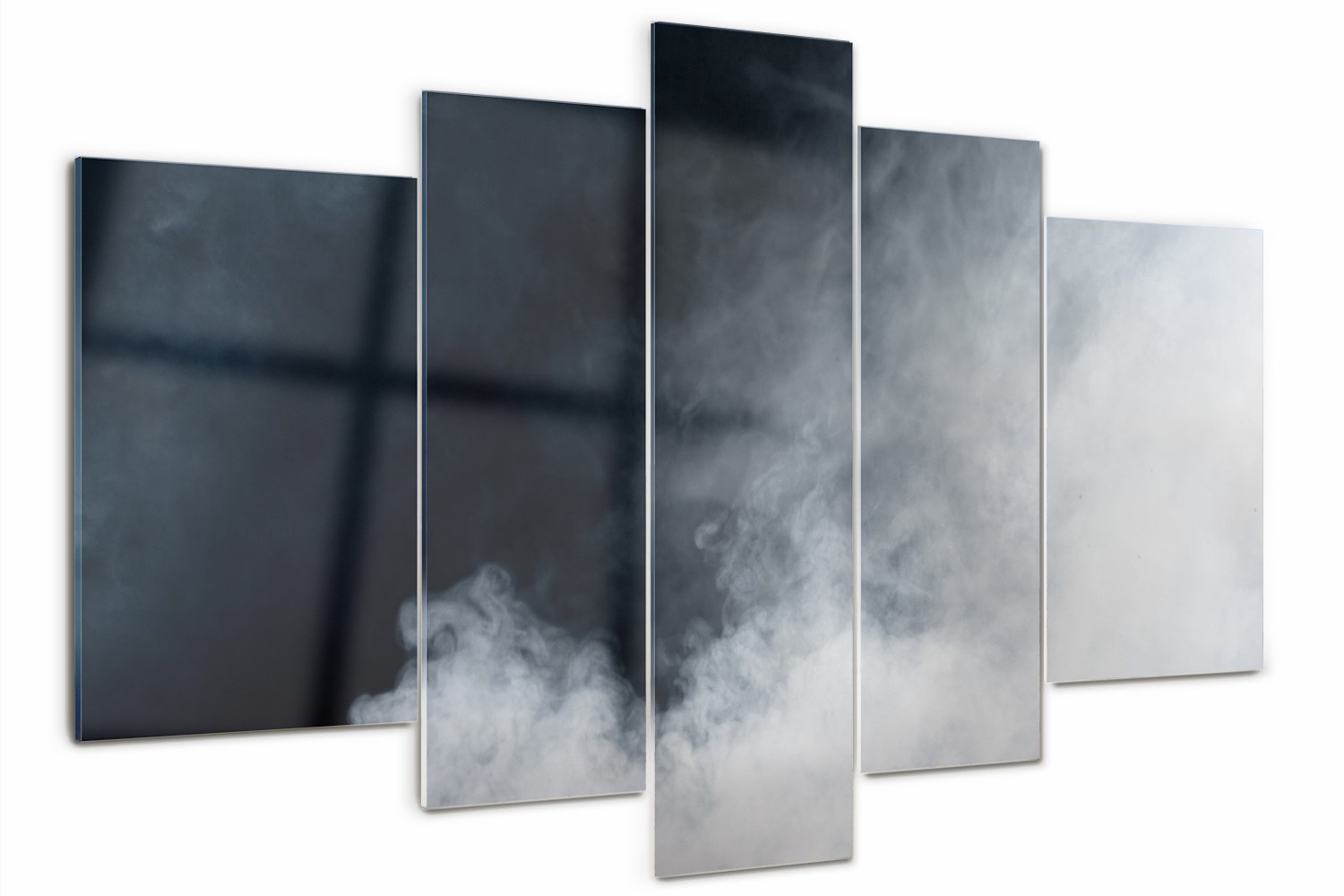 

Obraz szklany duży tryptyk do sypialni Biały dym