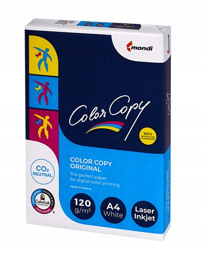 

Papier Ksero do drukarki A4 120g 250ark Color Copy