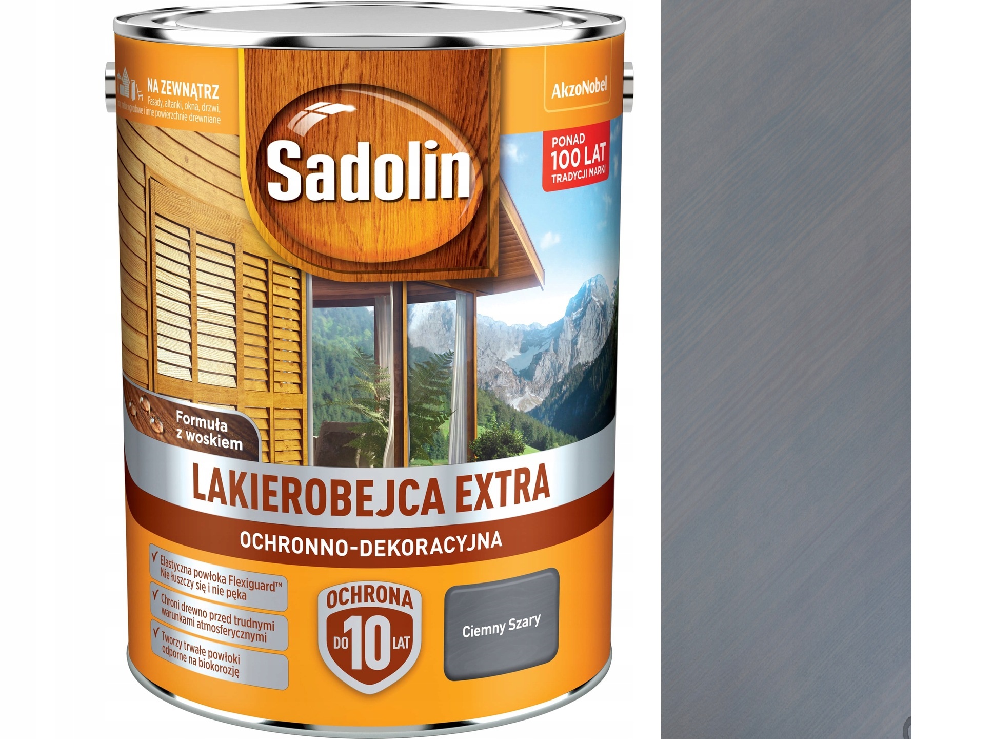

Sadolin Extra Lakierobejca 5L Ciemny Szary
