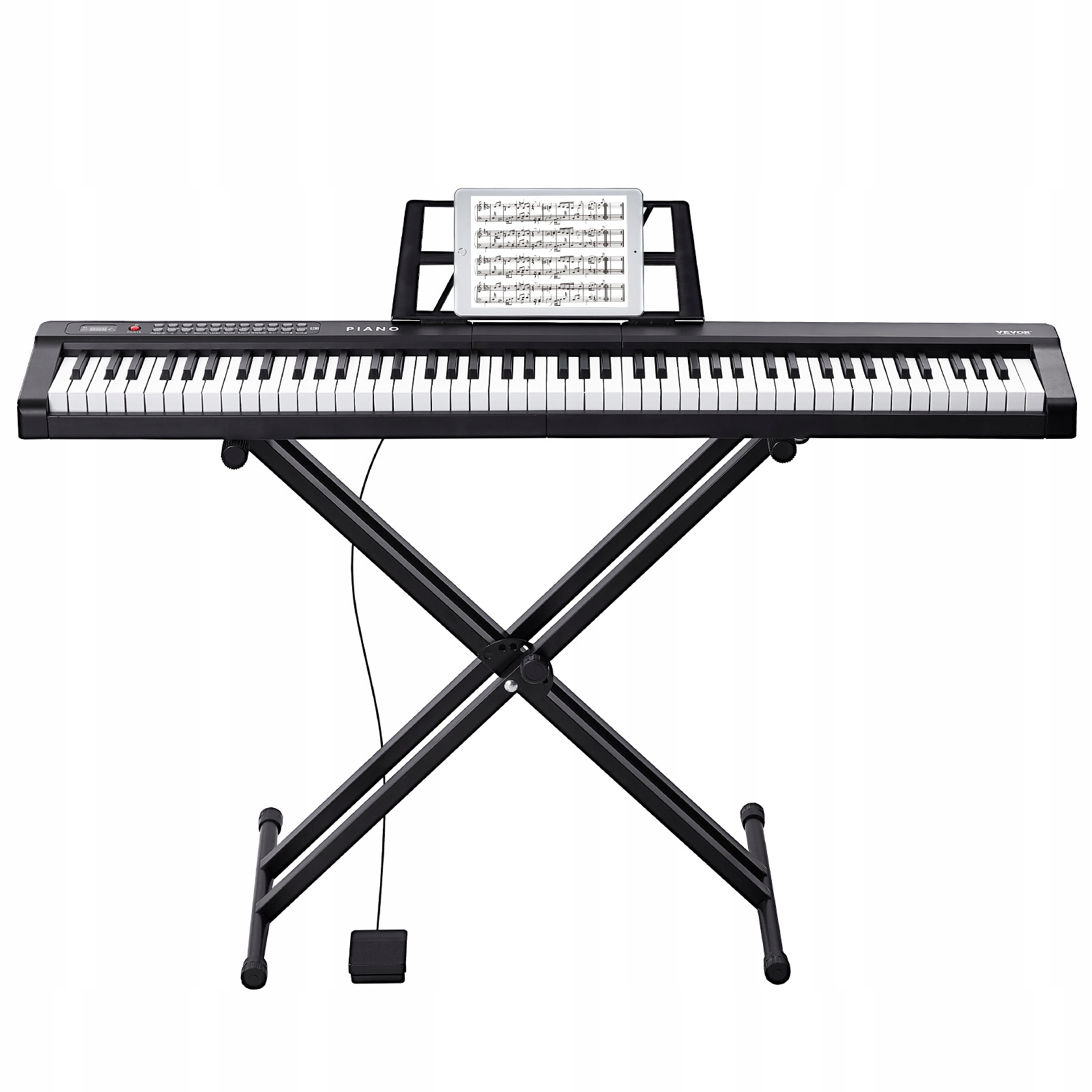 Pianino Cyfrowe 88 Klawiszowa Łączność Bluetooth USB I MIDI Ze Stojakiem Kod producenta 88JBPZSMGQ88