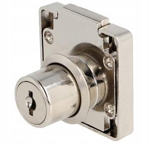 Zamek meblowy kwadrat SISO X850 fi19x22 jeden klucz #D20 Marka Siso